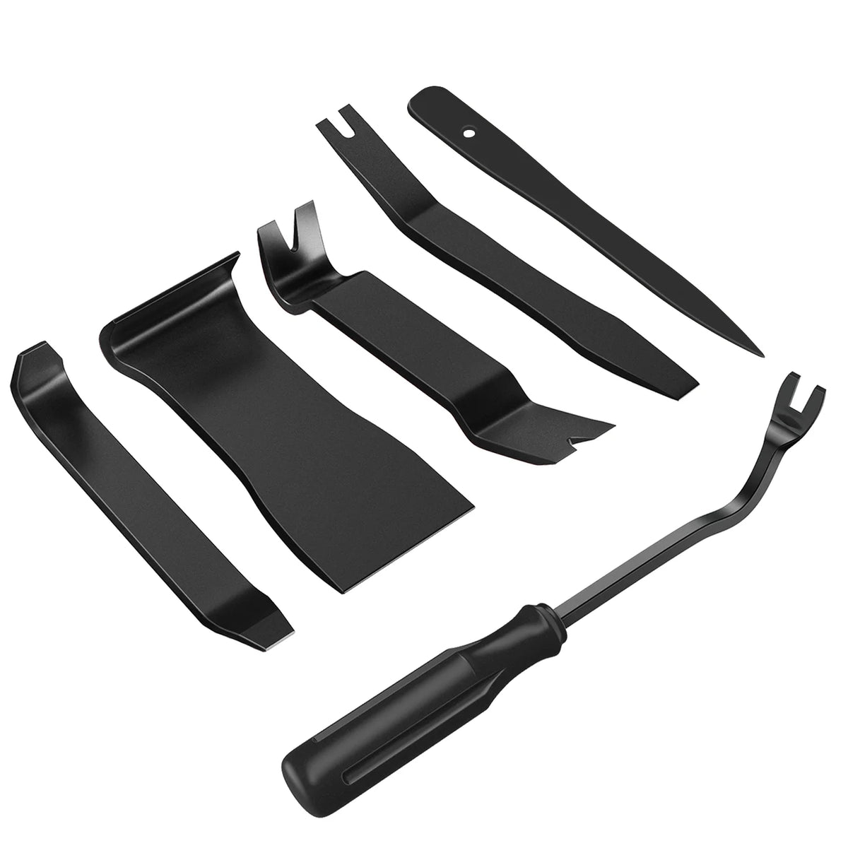 Nilight 6PCS Auto Trim Removal Tool Kit No-Scratch | Removal Tool Kit for Car Audio Dash Panel Window Molding Fastener Remover Tool Kit-Black