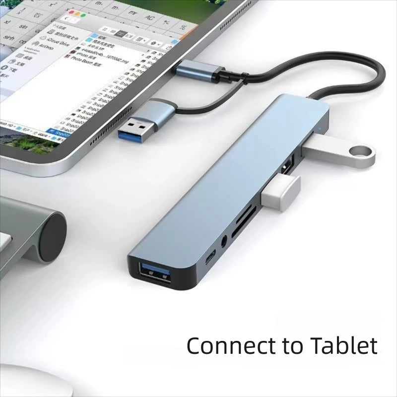 Must-Have USB C Hub 8-in-1 | Works with MacBook, iPad & PC
